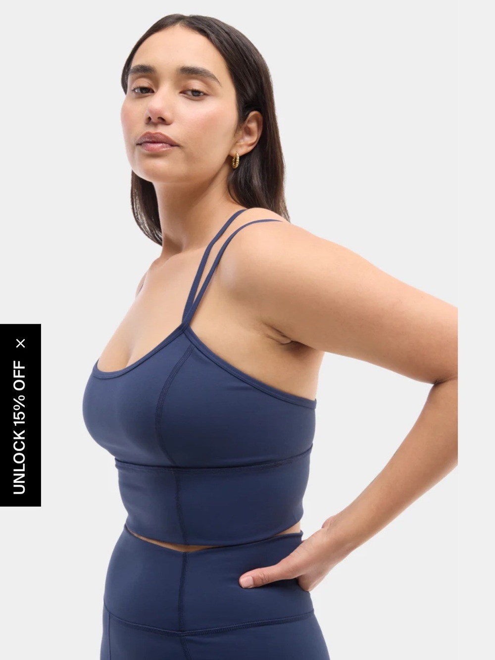 Halfdays Gwen Longline Sports Brami — Navy Blue